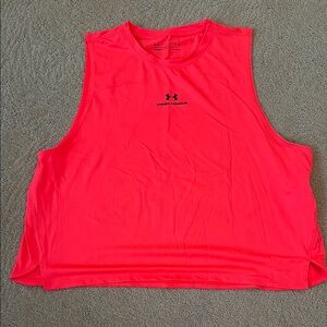 Under Armour Neon Orange Sleeveless Top- XL